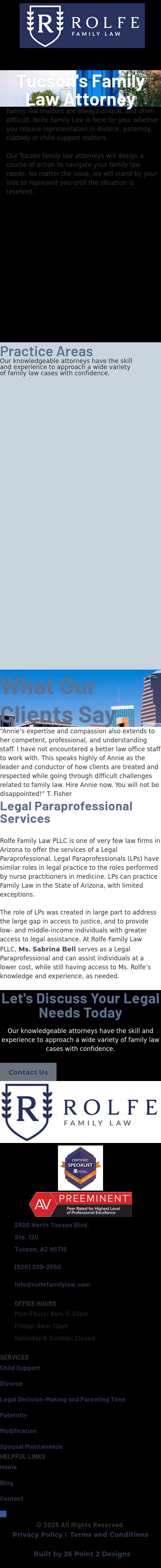 Law Offices of Annie M. Rolfe - Tucson AZ Lawyers