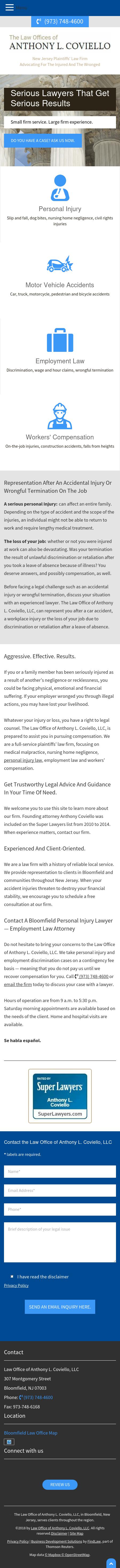 Law Offices of Anthony L. Coviello, LLC - Bloomfield NJ Lawyers