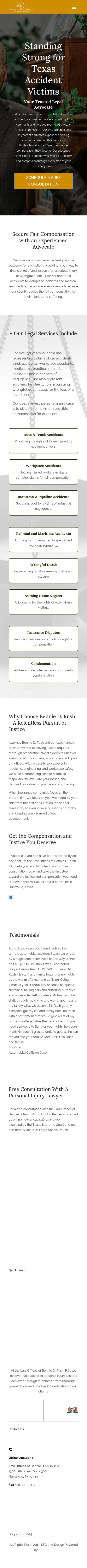 Law Offices of Bennie D. Rush, P.C. - Huntsville TX Lawyers