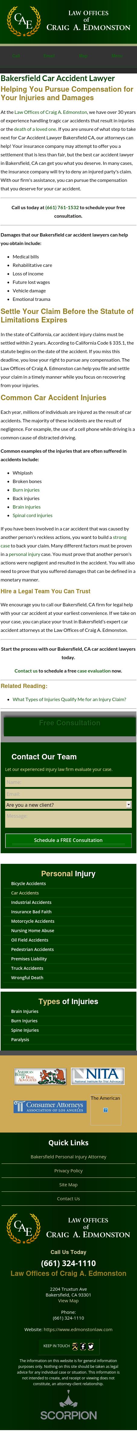 Law Offices of Craig A. Edmonston - Bakersfield TX Lawyers