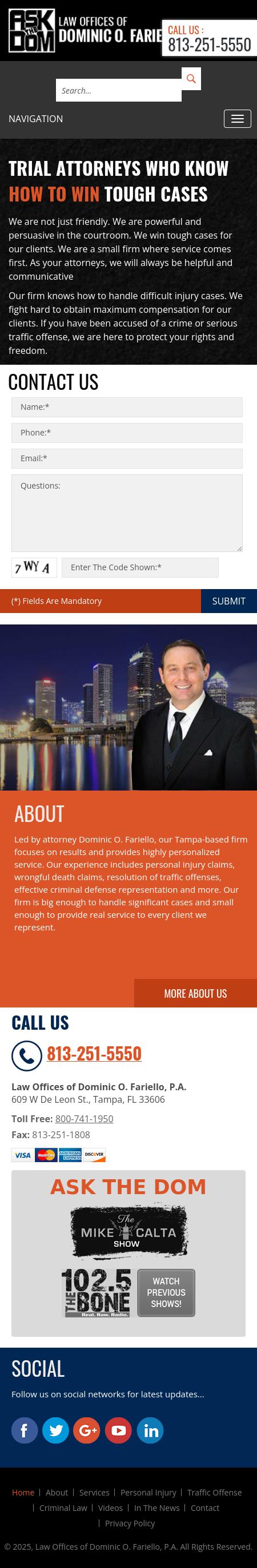 Law Offices of Dominic O. Fariello, P.A. - Tampa FL Lawyers