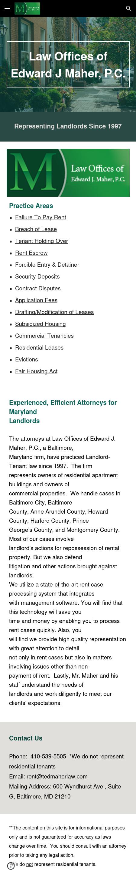 Law Offices of Edward J. Maher, P.C. - Baltimore MD Lawyers