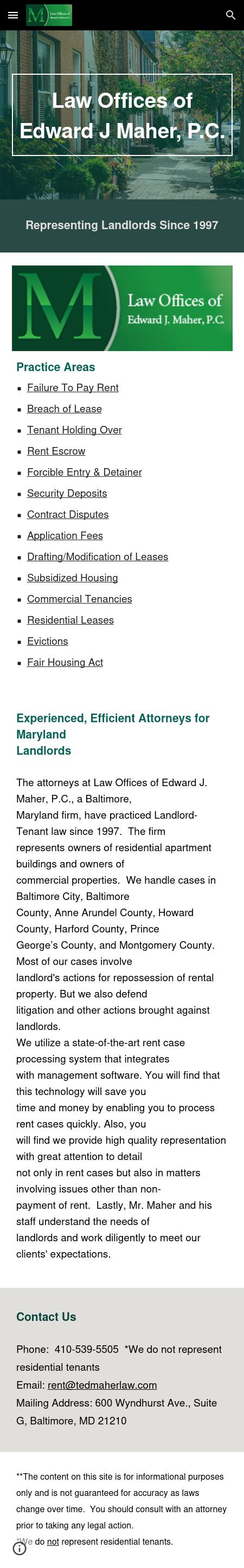 Law Offices of Edward J. Maher, P.C. - Laurel MD Lawyers