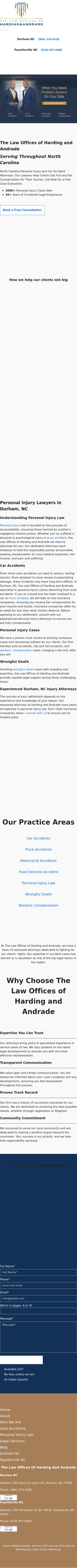 Law Offices of Harding and Andrade - Fayetteville NC Lawyers
