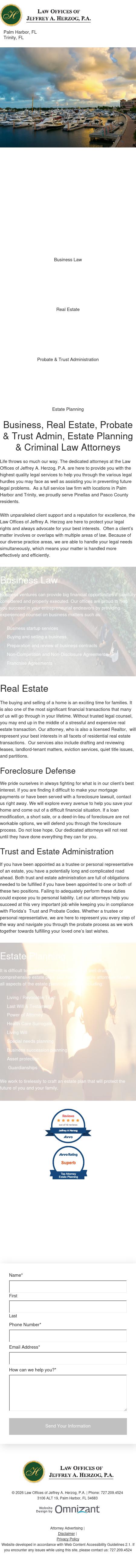 Law Offices Of Jeffrey A. Herzog, P.A. - Palm Harbor FL Lawyers