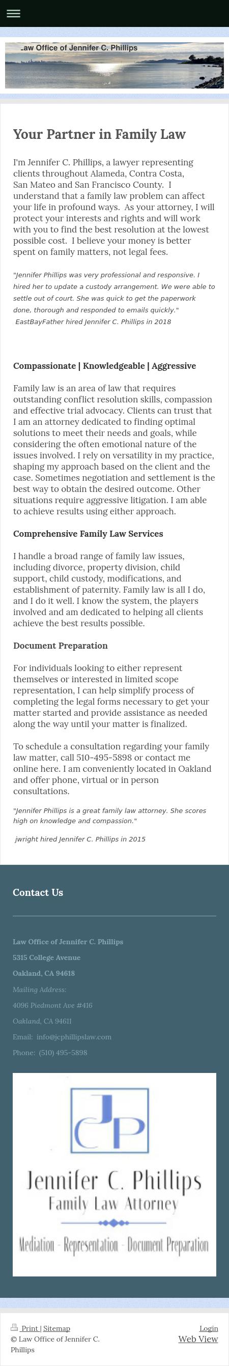 Law Offices of Jennifer C. Phillips - Oakland CA Lawyers