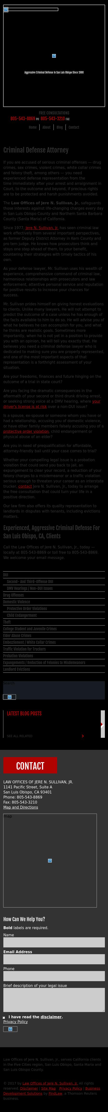 Law Offices of Jere N. Sullivan, Jr. - San Luis Obispo CA Lawyers