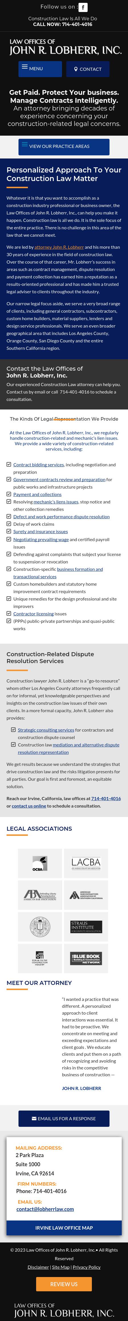 Law Offices of John R. Lobherr, Inc. - Irvine CA Lawyers