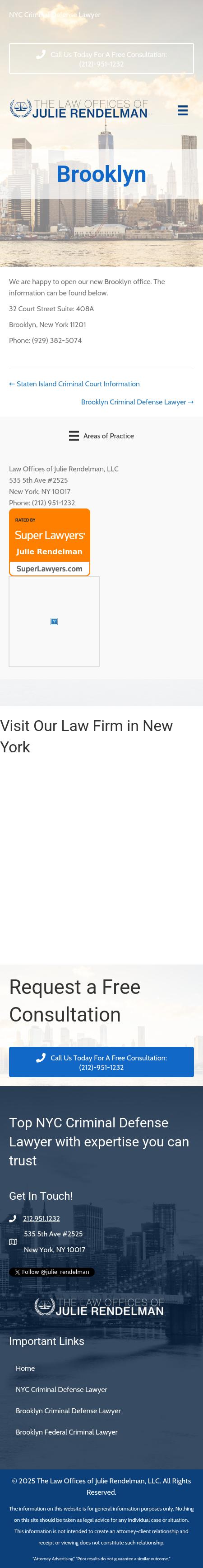 Law Offices of Julie Rendelman, LLC - Brooklyn NY Lawyers