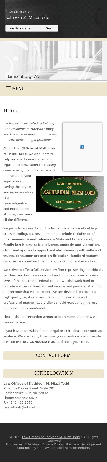 Law Offices of Kathleen M. Mizzi Todd - Harrisonburg VA Lawyers