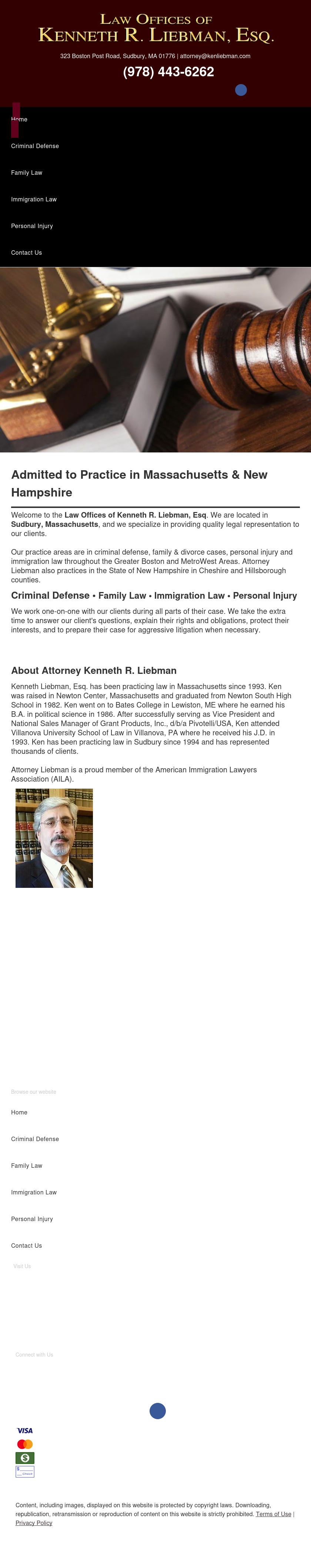 Law Offices of Kenneth R. Liebman, Esq. - Sudbury MA Lawyers