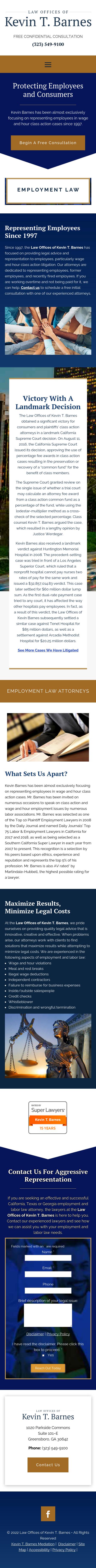 Law Offices of Kevin T. Barnes - Los Angeles CA Lawyers