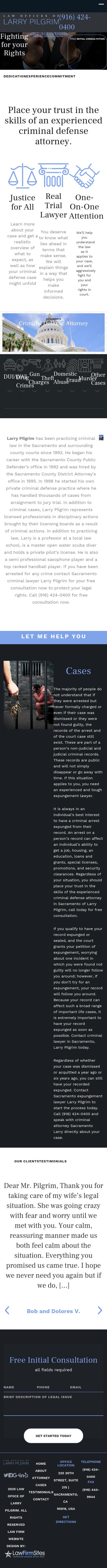 Law Offices of Larry Pilgrim - Sacramento CA Lawyers