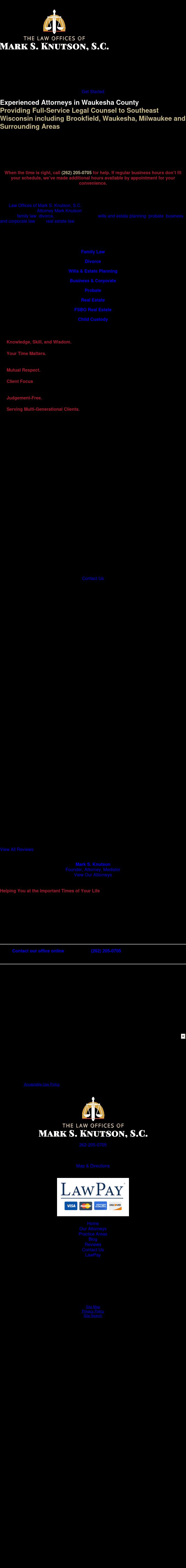 Law Offices Of Mark S. Knutson, S.C. - Brookfield WI Lawyers