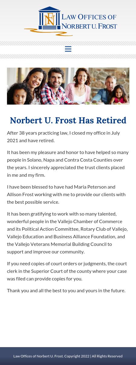 Law Offices Of Norbert U Frost - Vallejo CA Lawyers