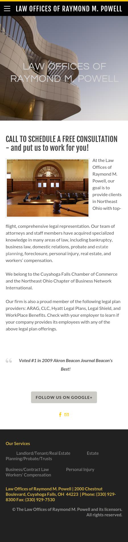 Law Offices of Raymond M. Powell, L.P.A. - Cuyahoga Falls OH Lawyers