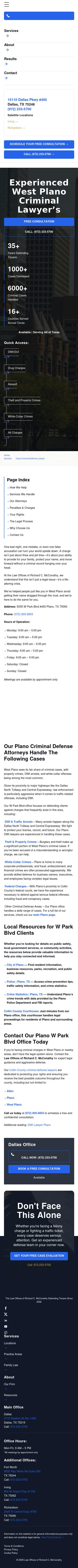 Law Offices of Richard C. McConathy - Plano DWI Lawyers & Criminal Defense Attorneys - Plano TX Lawyers