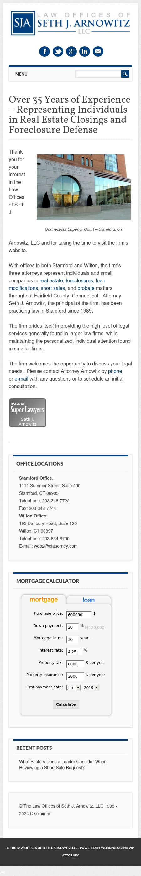 Law Offices of Seth J. Arnowitz LLC - Stamford CT Lawyers