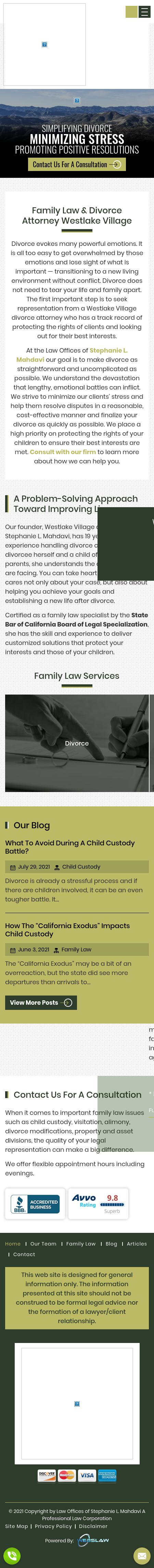 Law Offices of Stephanie L. Mahdavi - Westlake Village CA Lawyers