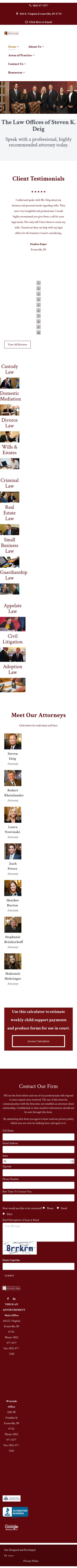 Law Offices Of Steven K. Deig - Evansville IN Lawyers