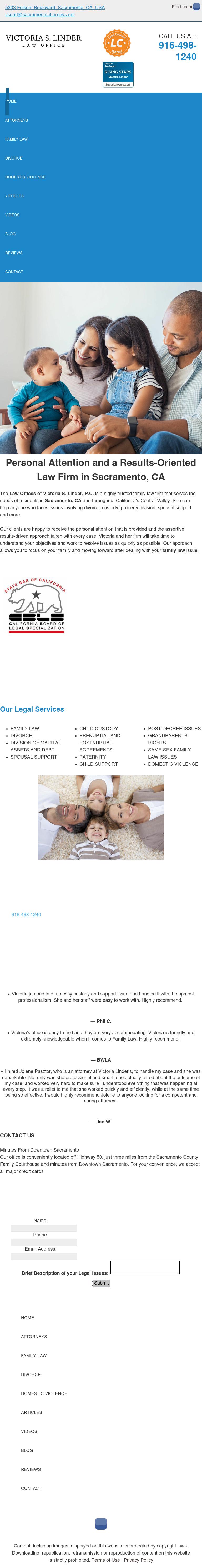 Law Offices of Victoria S. Linder, PC - Sacramento CA Lawyers