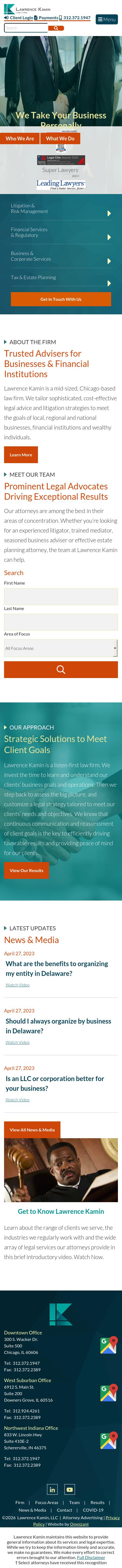 Lawrence Kamin Law Firm - Chicago IL Lawyers