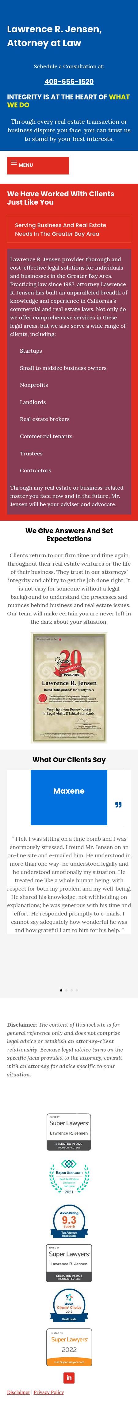 Lawrence R. Jensen Attorney At Law - San Jose CA Lawyers