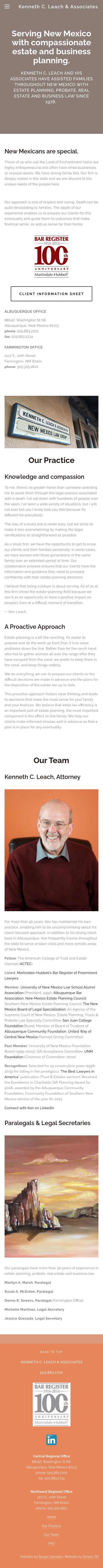 Leach Kenneth C & Associates PC - Albuquerque NM Lawyers