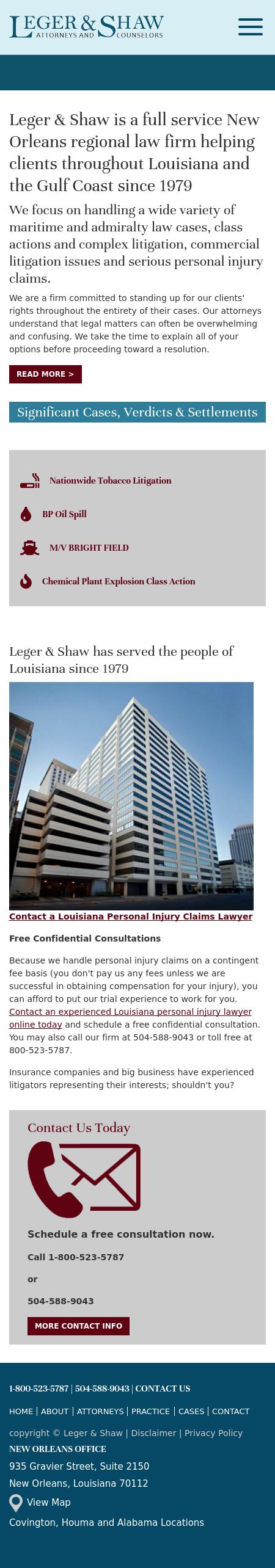 Leger & Shaw - Covington LA Lawyers