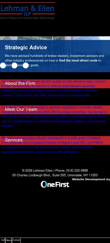 Lehman & Eilen LLP - Uniondale NY Lawyers