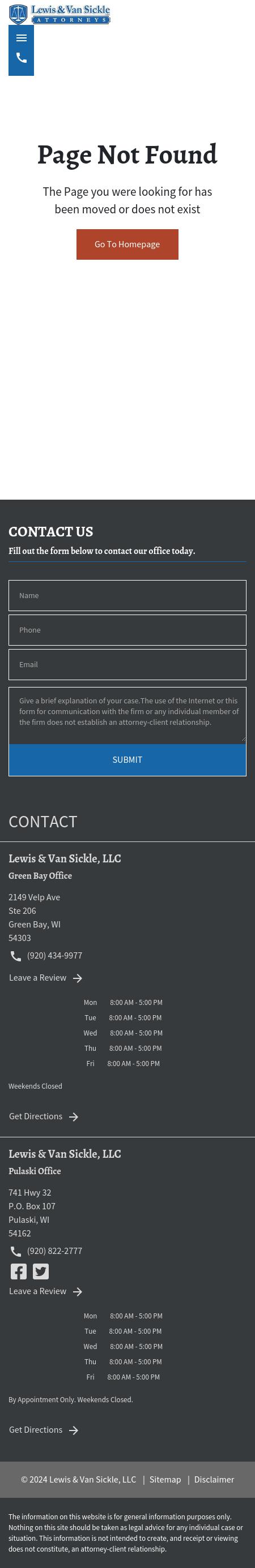 Lewis & Van Sickle LLC - Green Bay WI Lawyers