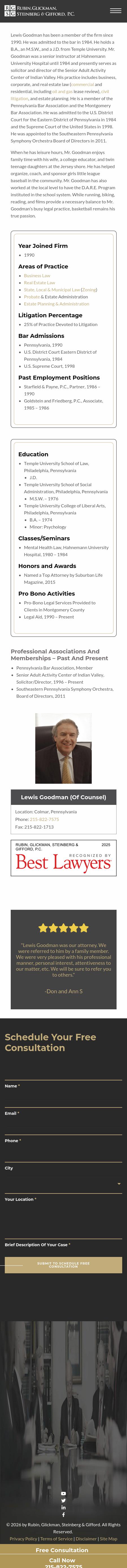 Lewis Goodman - Newtown PA Lawyers