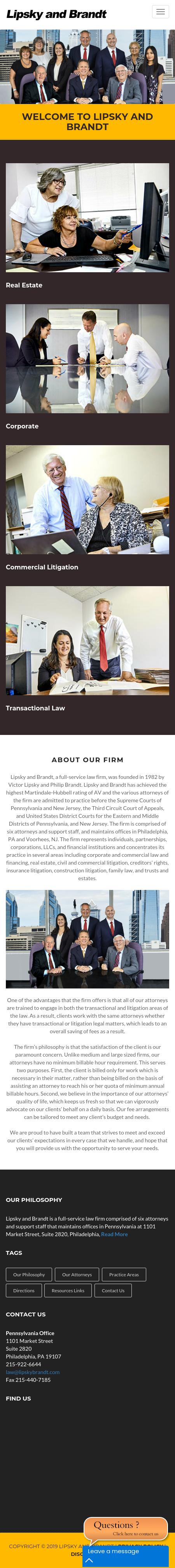 Lipsky & Brandt - Philadelphia PA Lawyers