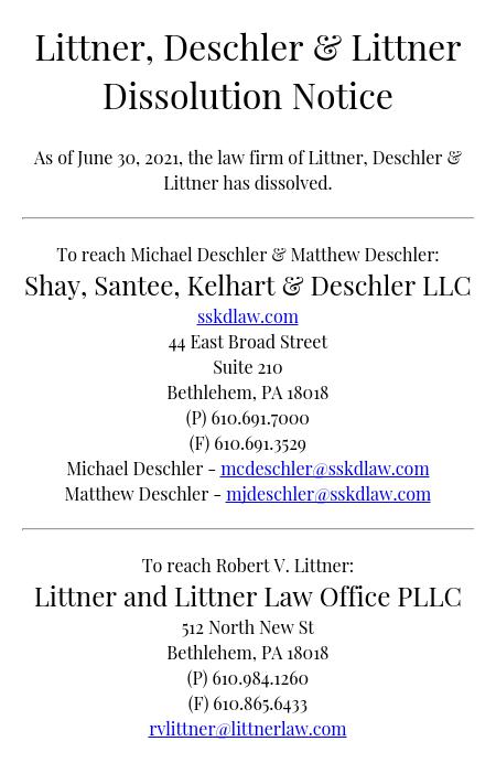 Littner, Deschler & Littner - Bethlehem PA Lawyers