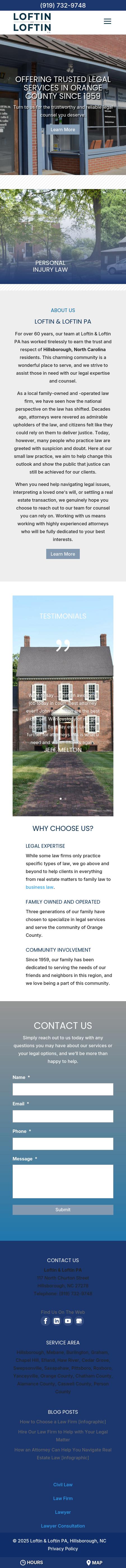 Loftin & Loftin PA Attorneys - Hillsborough NC Lawyers