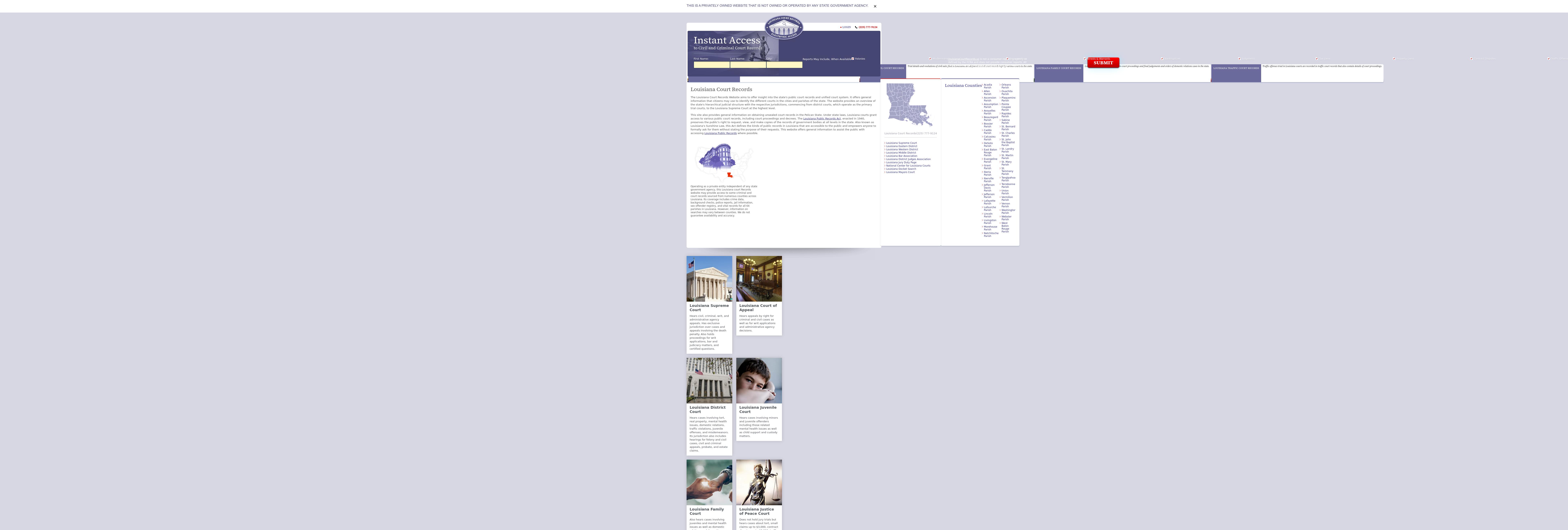 Louisiana Court Records - New Orleans LA Lawyers