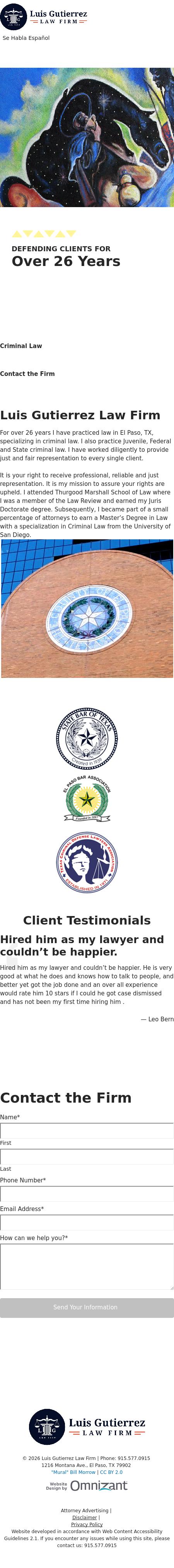 Luis Gutierrez Law Firm - El Paso TX Lawyers