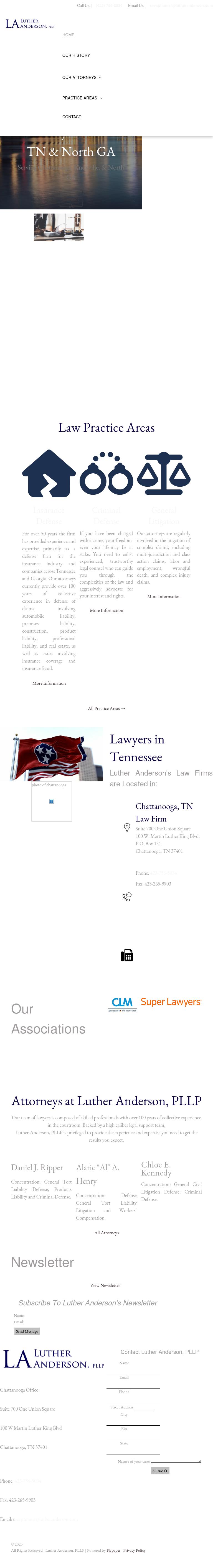 Luther Anderson PLLP - Chattanooga TN Lawyers