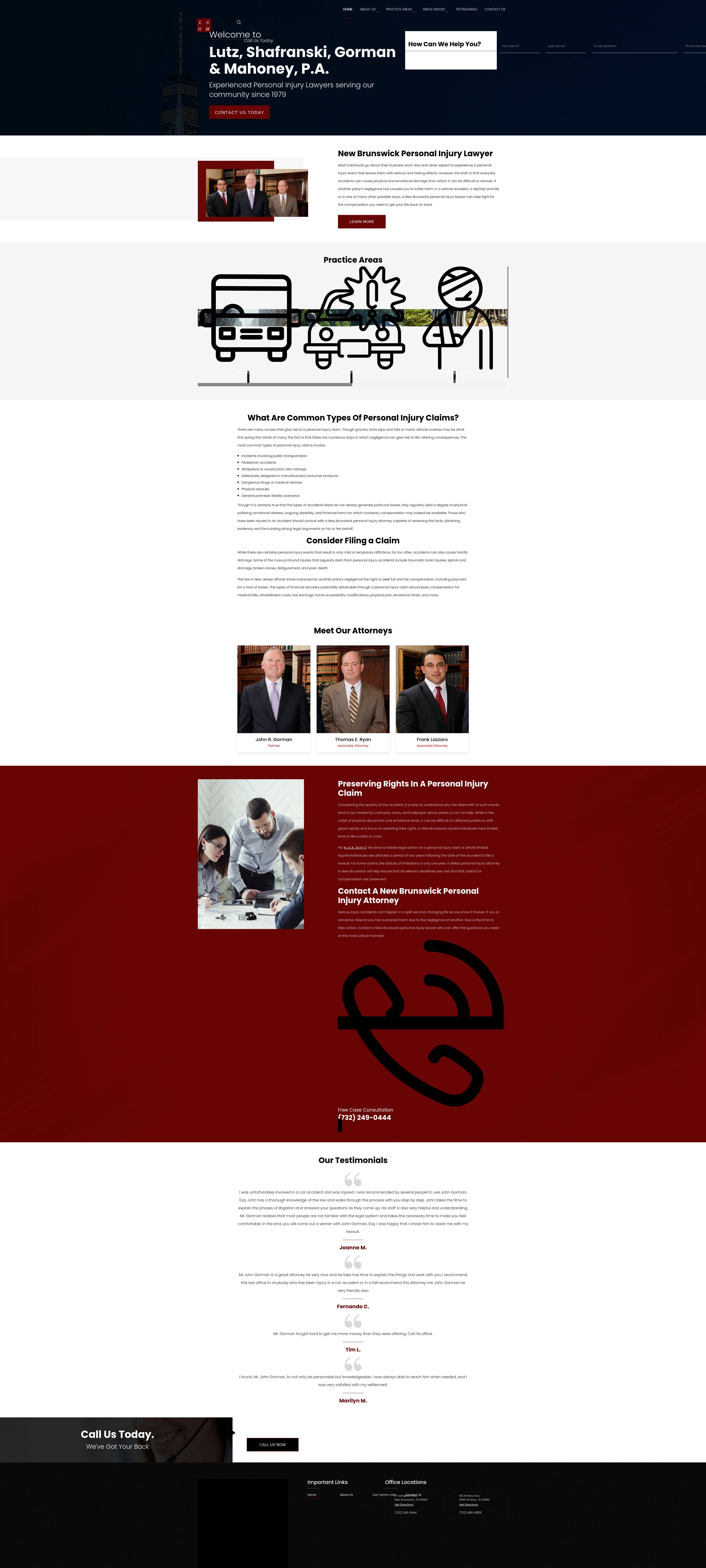 Lutz, Shafranski, Gorman & Mahoney, P.A. - New Brunswick NJ Lawyers