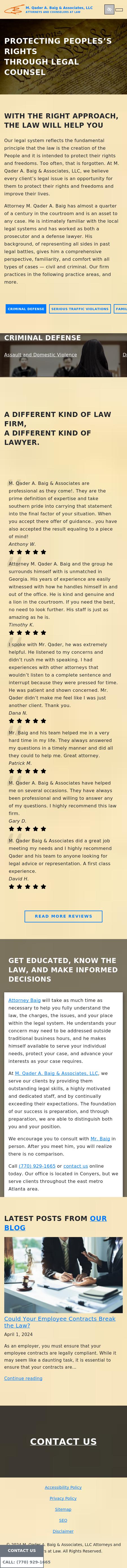 M. Qader A. Baig & Associates, LLC - Conyers GA Lawyers