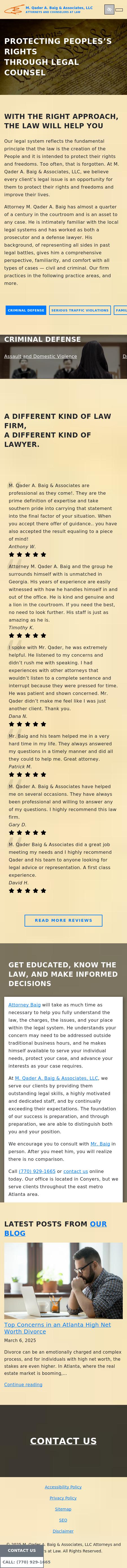 M. Qader A. Baig & Associates, LLC - Conyers GA Lawyers