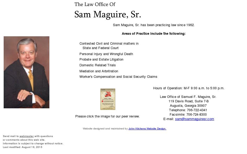 Maguire, Samuel F - Augusta GA Lawyers