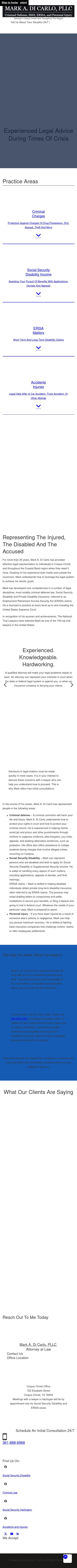 Mark A. Di Carlo, PLLC Attorney at Law - Harlingen TX Lawyers