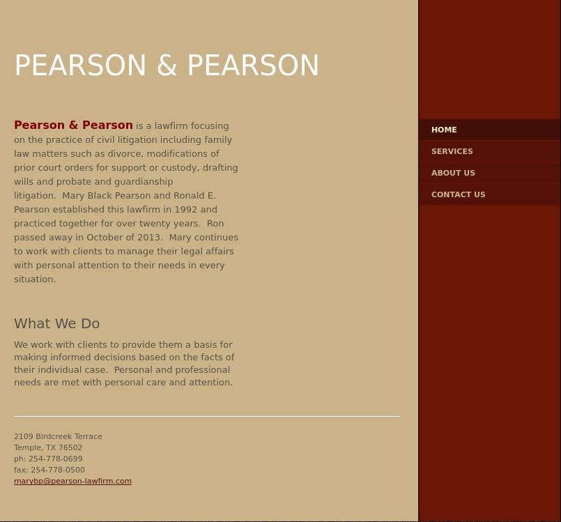 Mary Black Pearson, Pearson & Pearson - Temple TX Lawyers