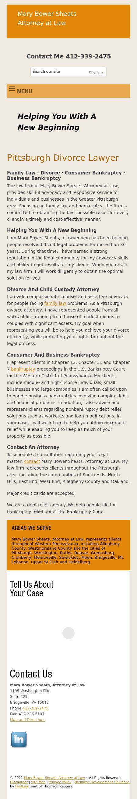 Mary Bower Sheats, Attorney at Law - Pittsburgh PA Lawyers