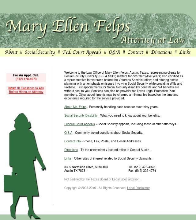 Mary Ellen Felps, Attorney At Law - Austin TX Lawyers