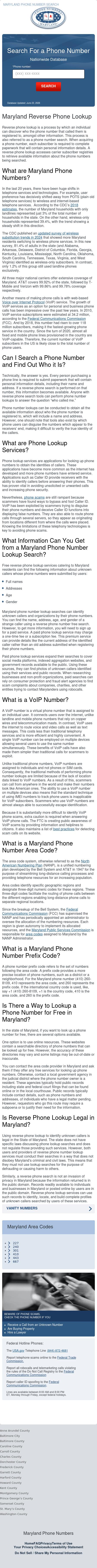Maryland Phone Number Lookup - Annapolis MD Lawyers