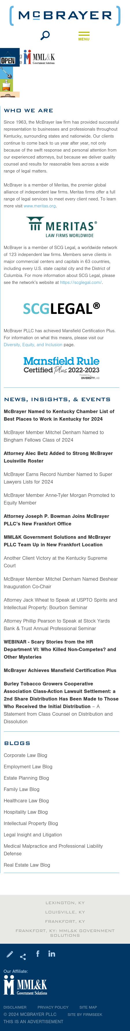 McBrayer, McGinnis, Leslie & Kirkland, PLLC - Washington DC Lawyers