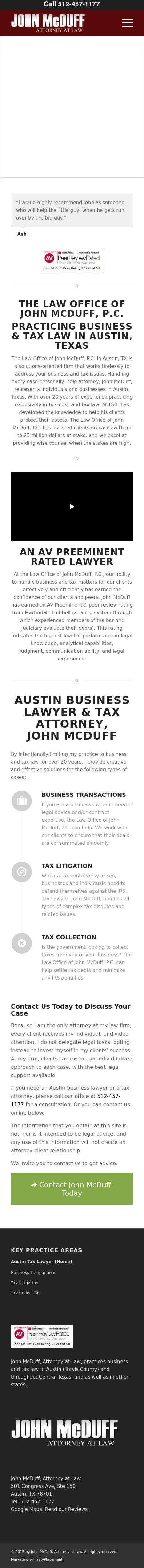 Mcduff, John - Austin TX Lawyers