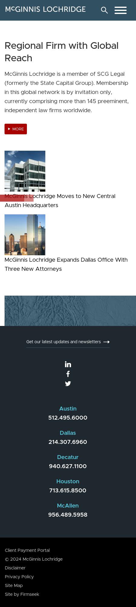 McGinnis Lochridge - Austin TX Lawyers